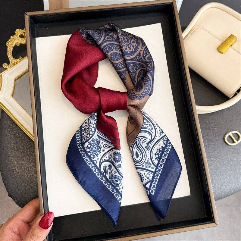 Ming Blue Silk Scarf - The Collective Park City