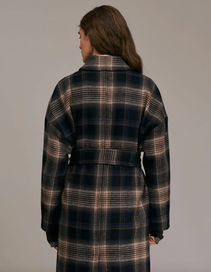 Mingo Long Plaid Coat - The Collective Park City