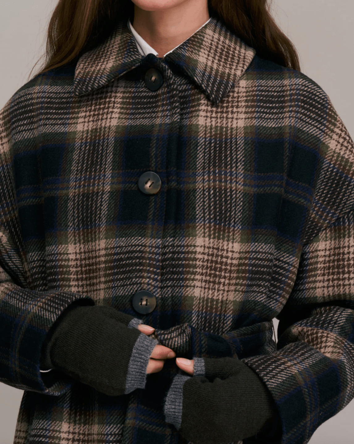 Mingo Long Plaid Coat - The Collective Park City