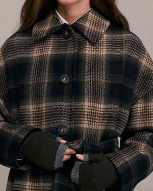 Mingo Long Plaid Coat - The Collective Park City