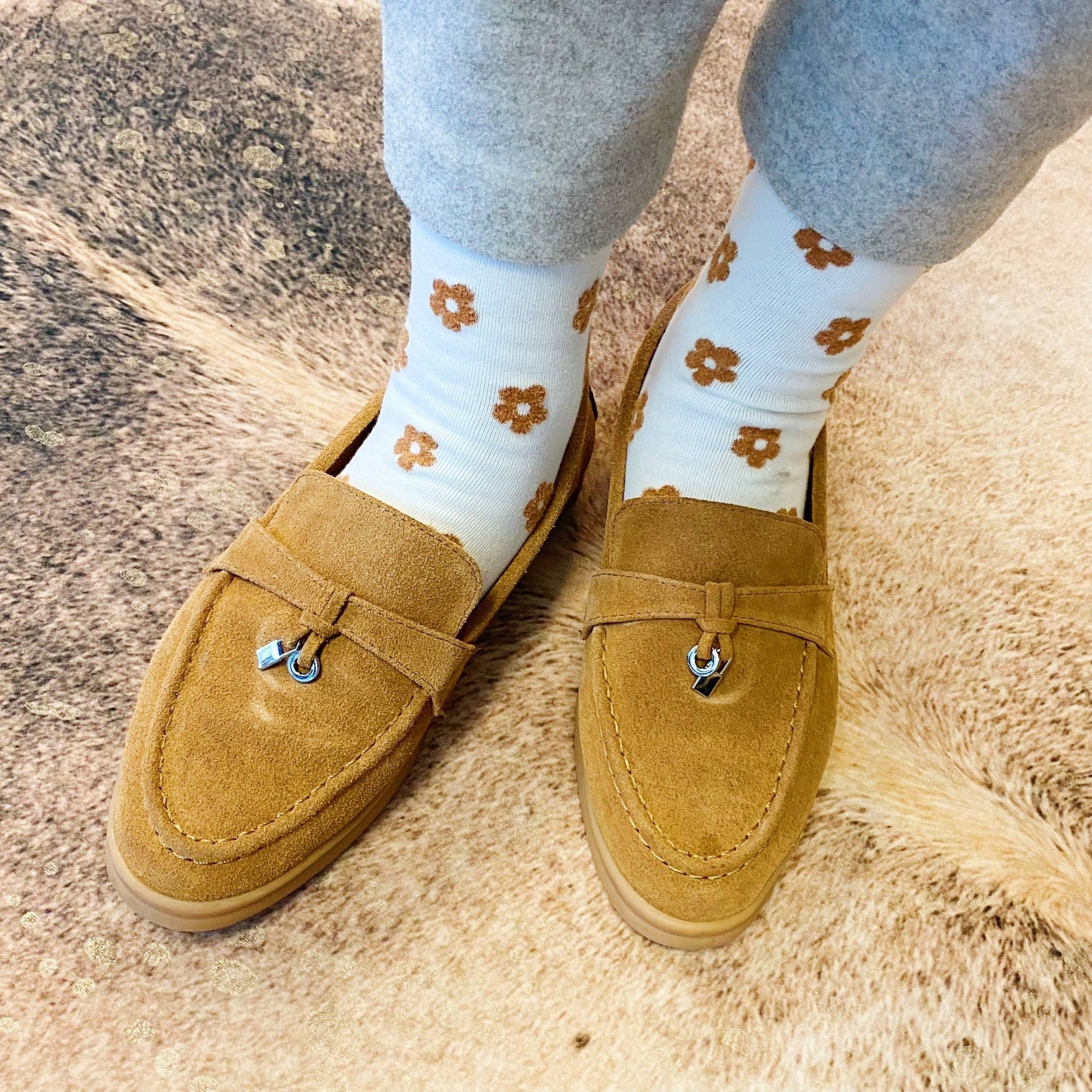 Mini Daisy Happiness Socks - Black - The Collective Park City