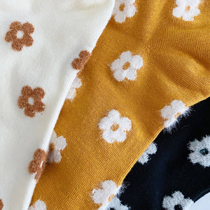 Mini Daisy Happiness Socks - Black - The Collective Park City