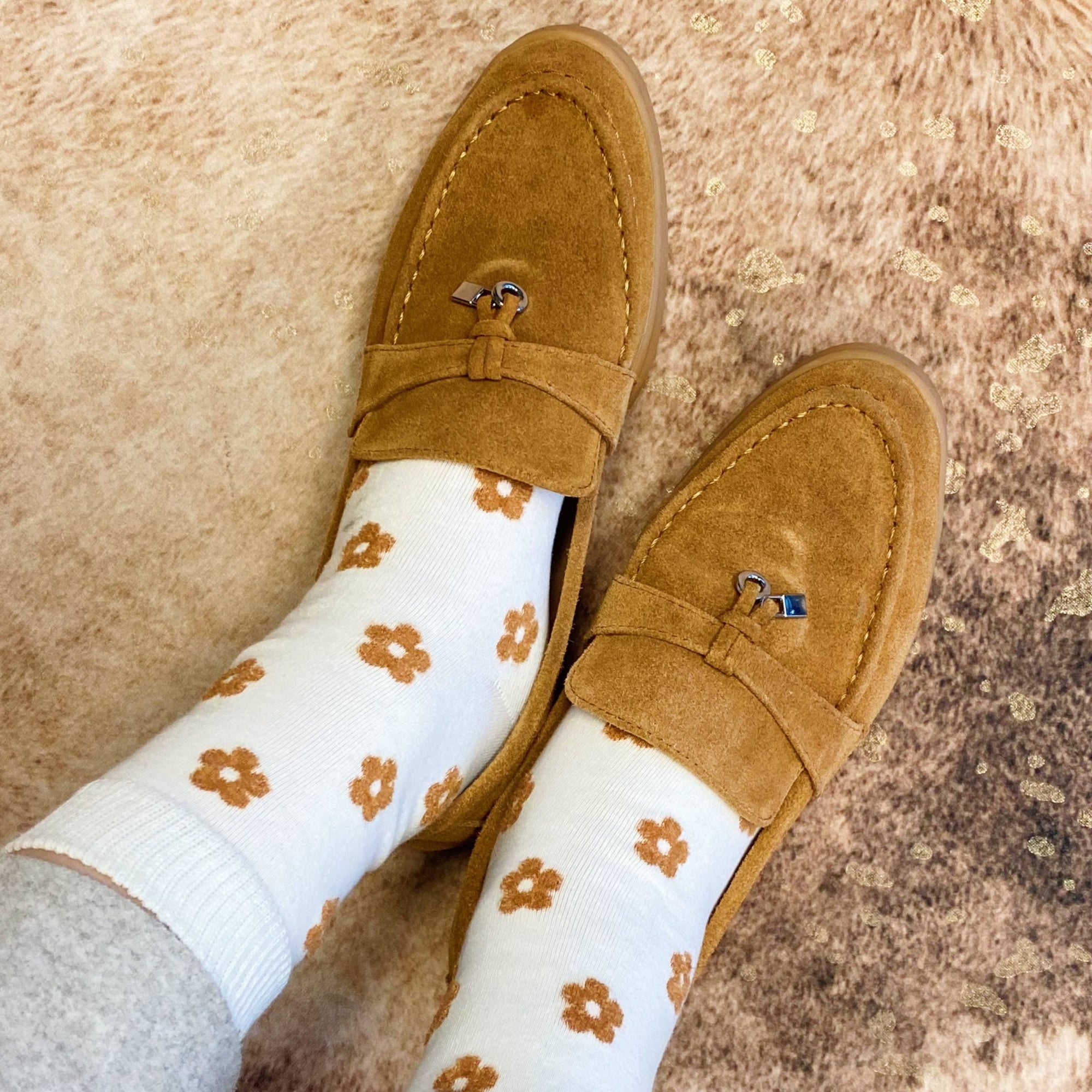 Mini Daisy Happiness Socks - Black - The Collective Park City