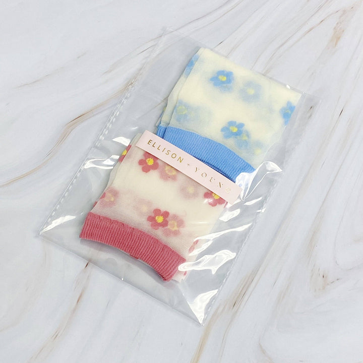 Mini Flower Sheer Socks - Set/2 - The Collective Park City