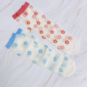 Mini Flower Sheer Socks - Set/2 - The Collective Park City