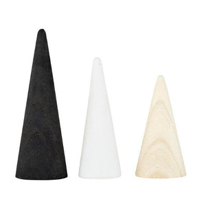 Mini Wood Cone Trees - Set of 3 - The Collective Park City