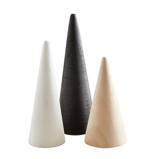 Mini Wood Cone Trees - Set of 3 - The Collective Park City