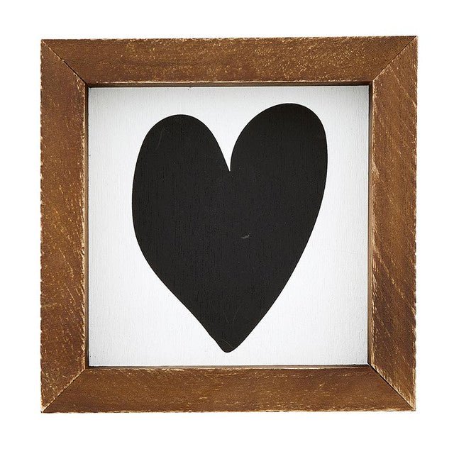 Mini Wood Sign - Black Heart - The Collective Park City