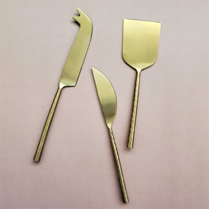 Minimalist Cheese Knife Set - Rose Gold - The Collective Park City