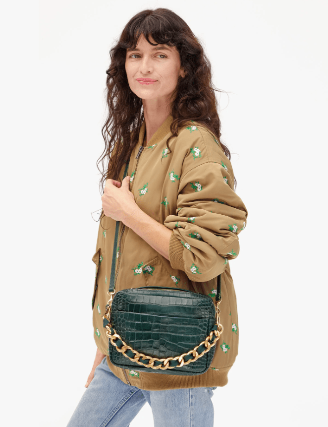 Mirabel Congo Croc Bag - Deep Pine Green - The Collective Park City