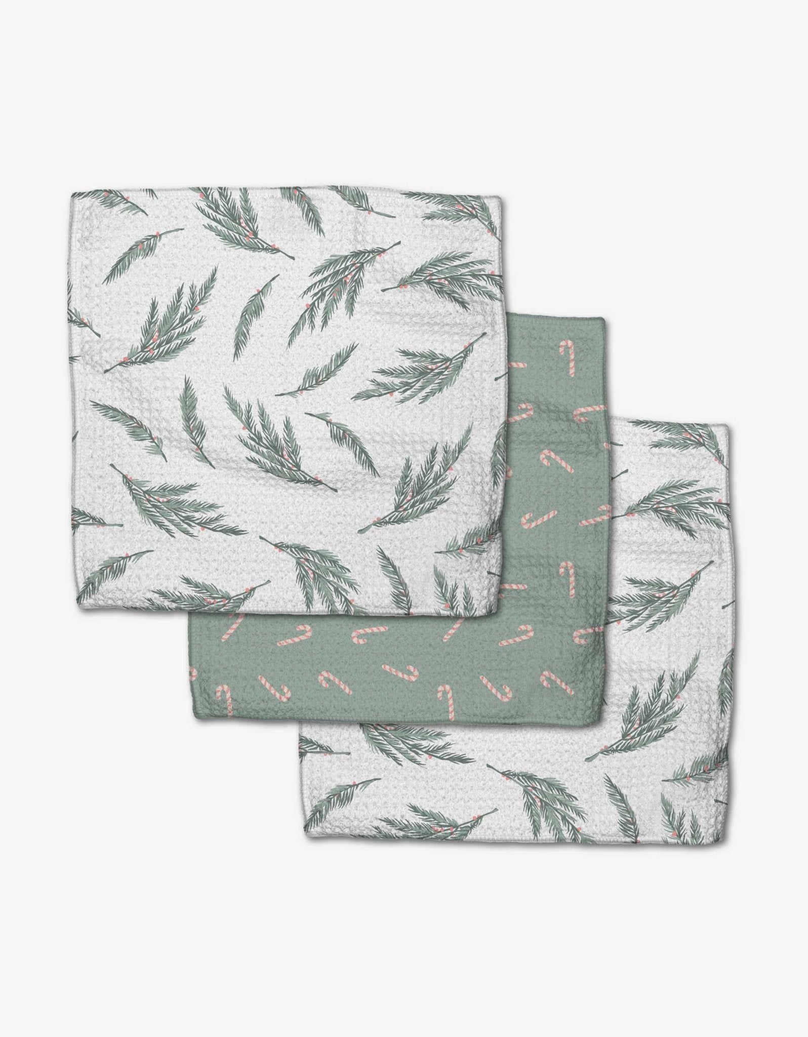 Mistletoe And Candy Dishcloth Set - The Collective Park City