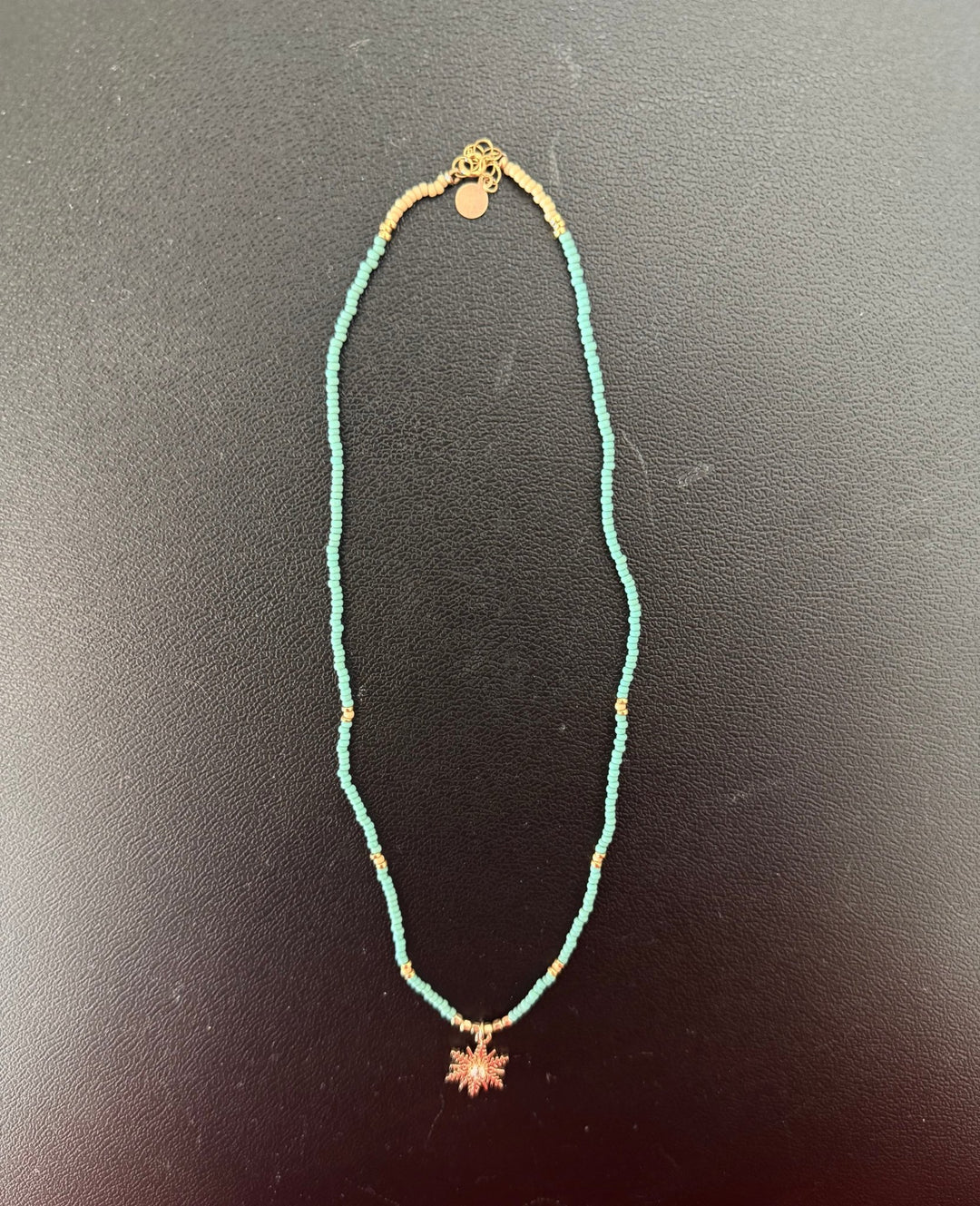 Miyuki Seed Bead Necklace w/Gold Filled Snowflake - The Collective Park City