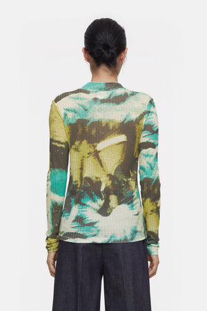 Mock Neck Long Sleeve Top - Primary Yellow - The Collective Park City