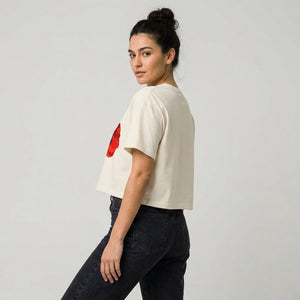 Not In Bouquets - Poppy Cropped Tee