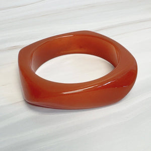 Modern Retro Sculpted Resin Bangle - The Collective Park City