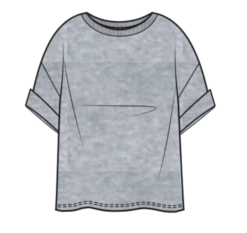 Modern Rolled Sleeve T-Shirt - Grey - The Collective Park City