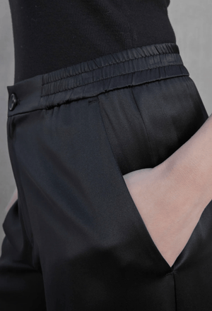 Modesto Silk Charmeuse Wide Leg Pant - The Collective Park City