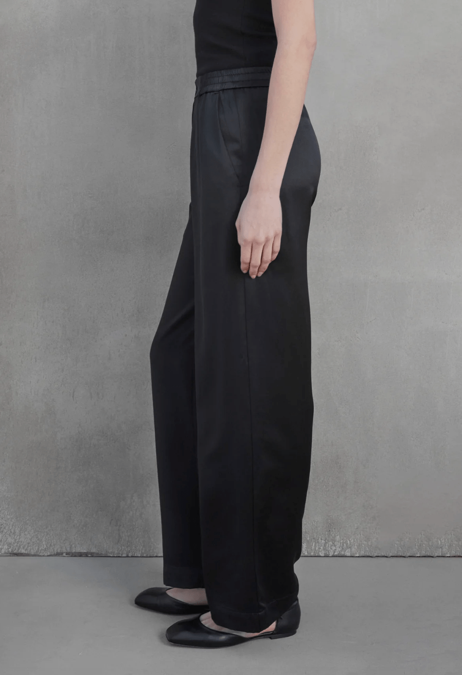 Modesto Silk Charmeuse Wide Leg Pant - The Collective Park City