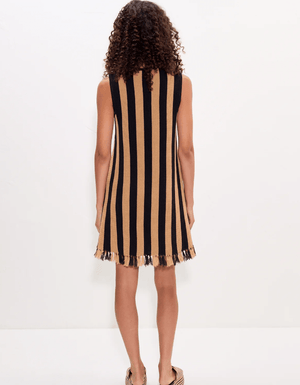 Moji Stripe Tassel Mini Dress - The Collective Park City