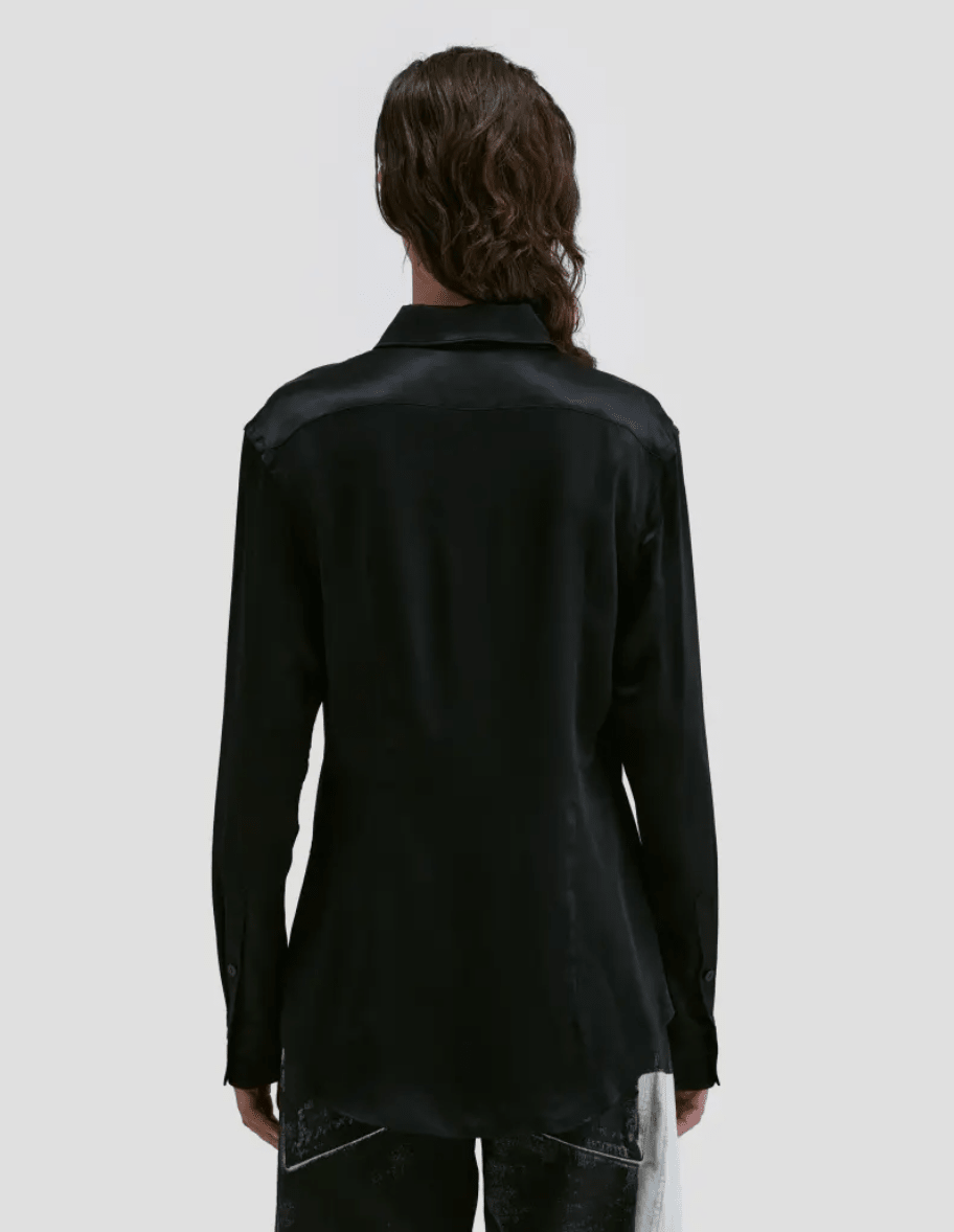 Molten Japanese Satin Button Down Top - The Collective Park City