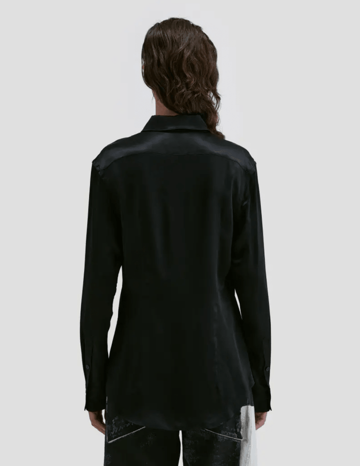 Molten Japanese Satin Button Down Top - The Collective Park City