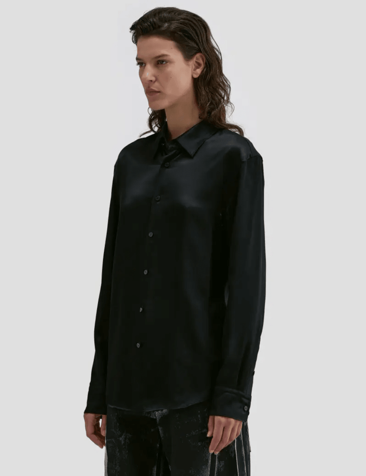 Molten Japanese Satin Button Down Top - The Collective Park City