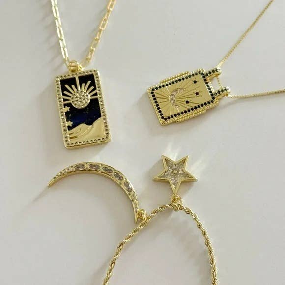 Moon and Star Necklace - The Collective Park City