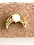 Moon Opal Gold Studs - The Collective Park City
