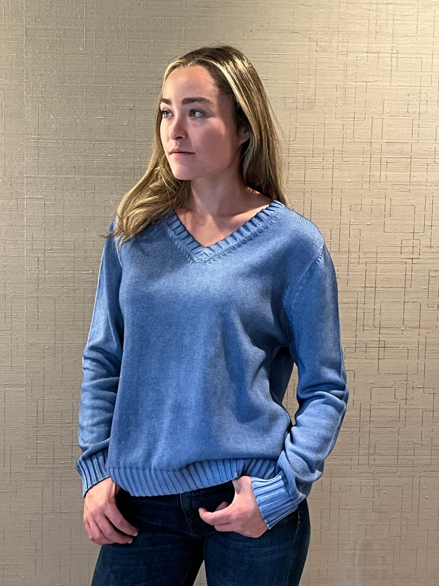 Morocco V - Neck Sweater - The Collective Park City