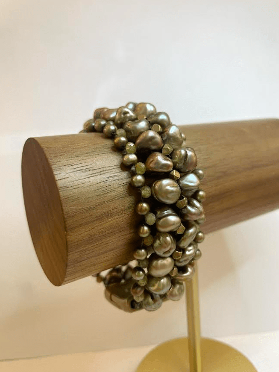 Moss Pearls & Antique Copper Bracelet - The Collective Park City