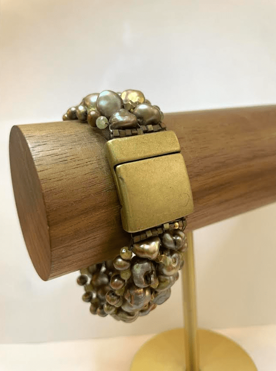 Moss Pearls & Antique Copper Bracelet - The Collective Park City