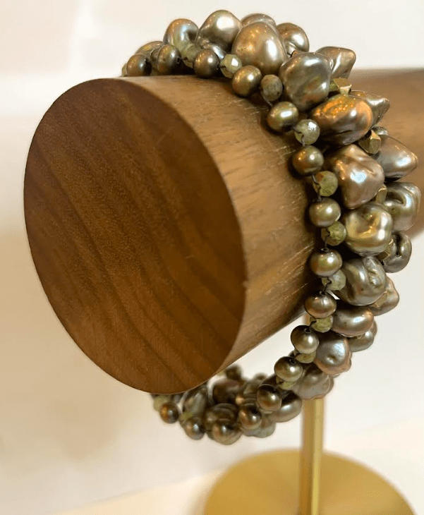 Moss Pearls & Antique Copper Bracelet - The Collective Park City