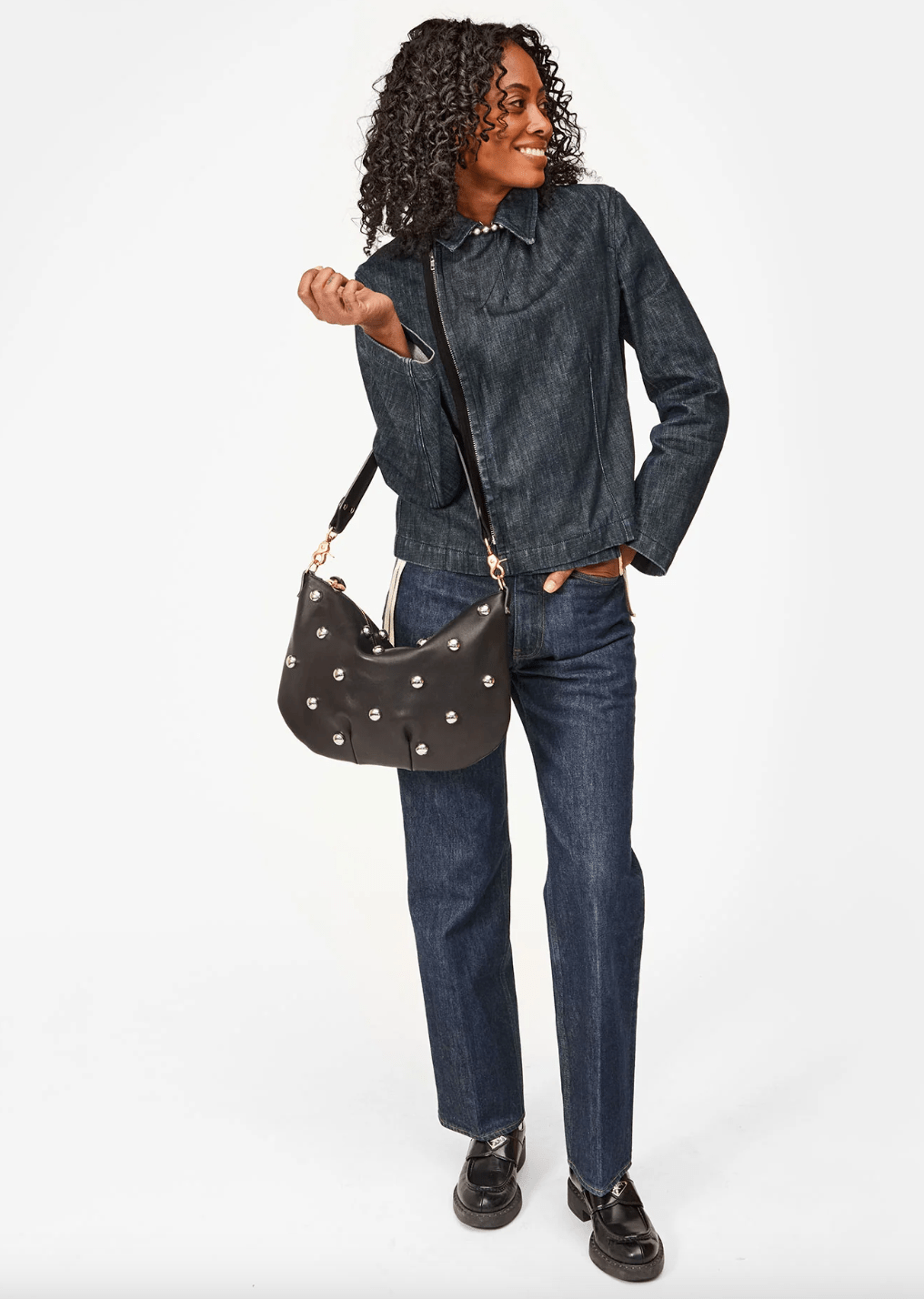 Moyen Messenger Bag - Studded - The Collective Park City