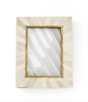 Mukhendu 5x7 Picture Frame - Bone, Brass Inlay - The Collective Park City
