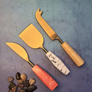 Multi Color Cheese Knife Set - Charcuterie Knives - Gift Box - The Collective Park City