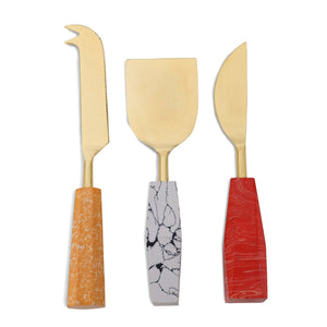 Multi Color Cheese Knife Set - Charcuterie Knives - Gift Box - The Collective Park City