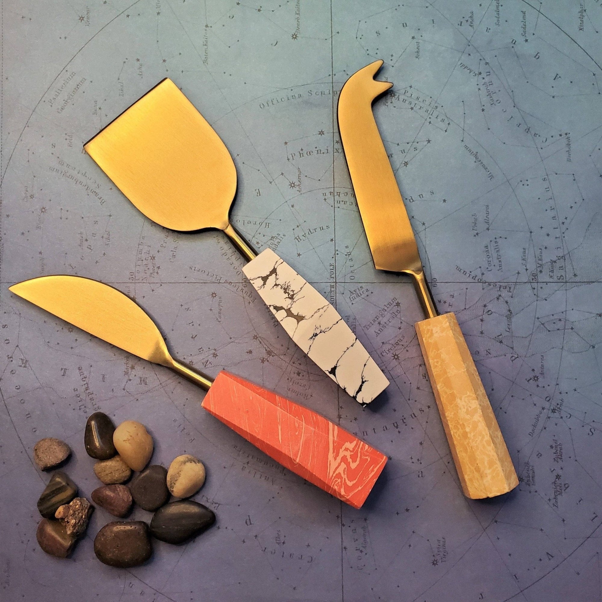 Multi Color Cheese Knife Set - Charcuterie Knives - Gift Box - The Collective Park City