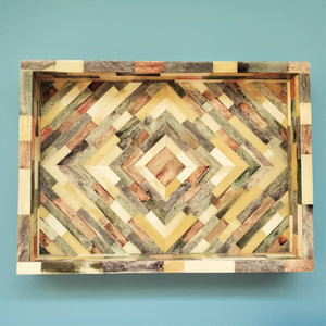 Multicolor Bone Inlay Tray - The Collective Park City