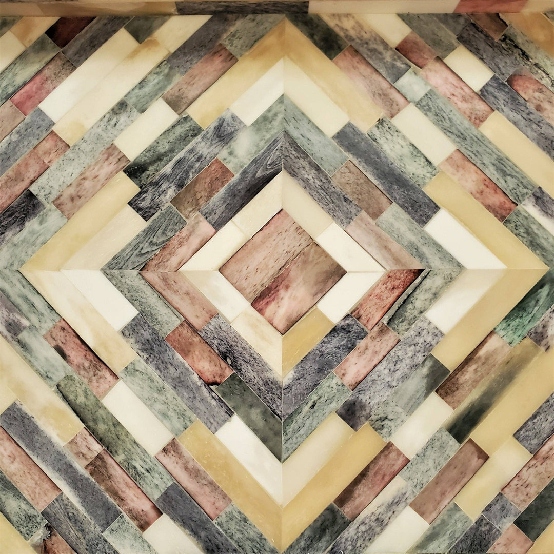 Multicolor Bone Inlay Tray - The Collective Park City