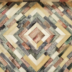 Multicolor Bone Inlay Tray - The Collective Park City