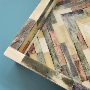 Multicolor Bone Inlay Tray - The Collective Park City