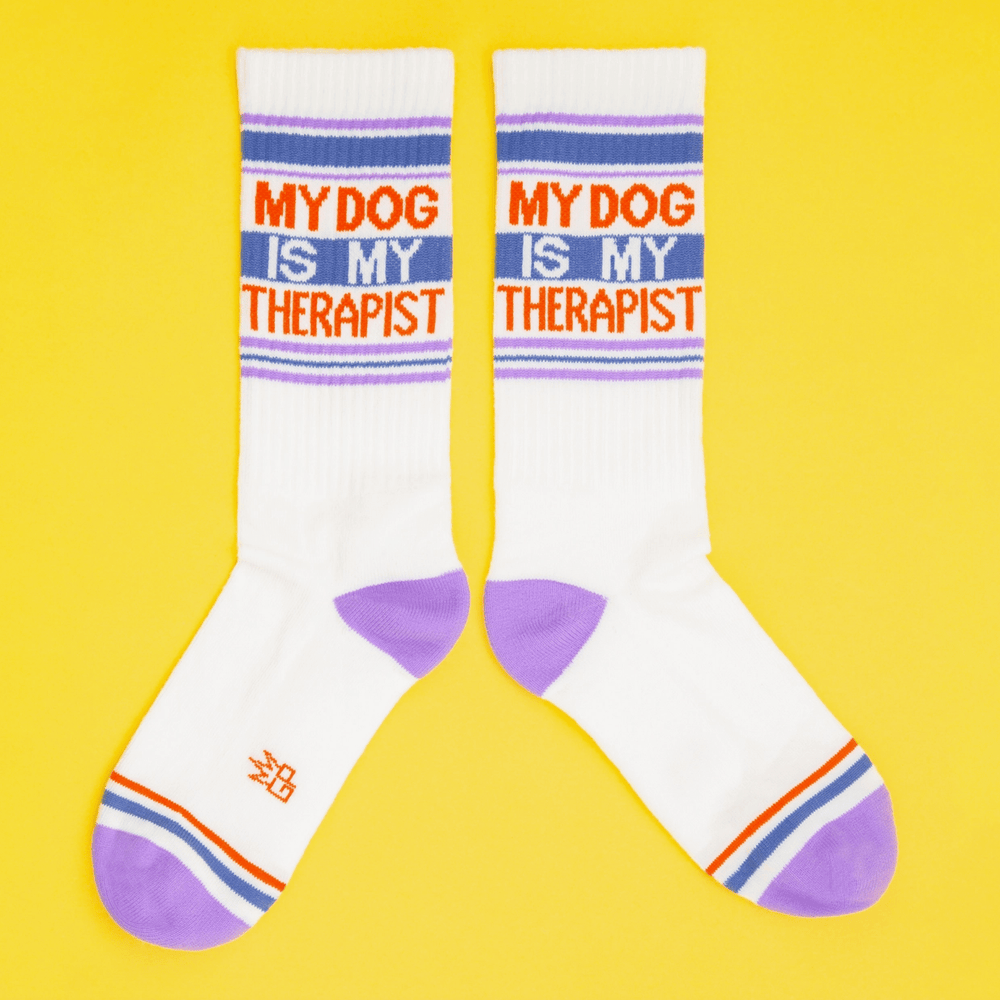 My Dog Is My Therapist Gym Crew Socks - The Collective Park City