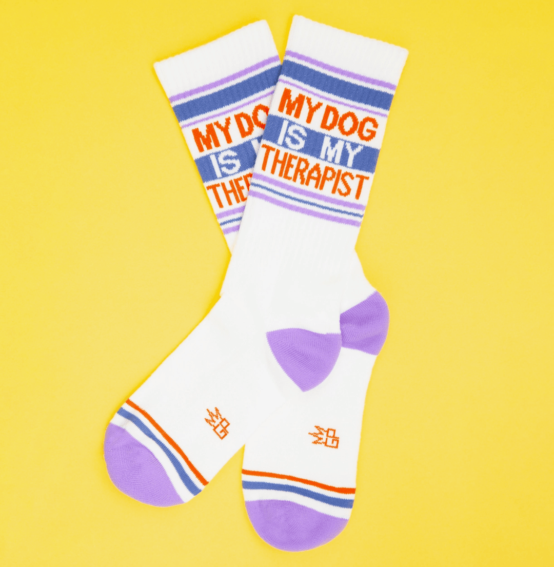 My Dog Is My Therapist Gym Crew Socks - The Collective Park City