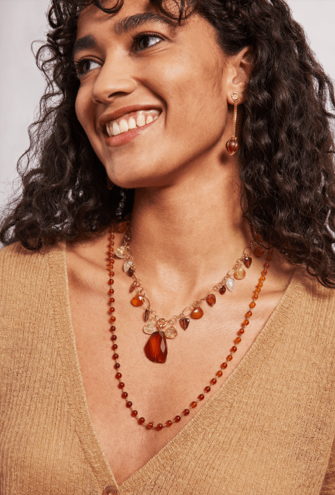 Natural Carnelian Necklace - The Collective Park City