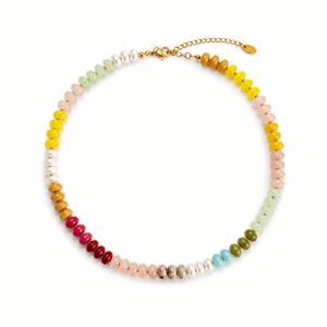 Natural Stone Beaded Necklace - The Collective Park City