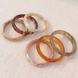 Natural Tones Resin Bangle - The Collective Park City
