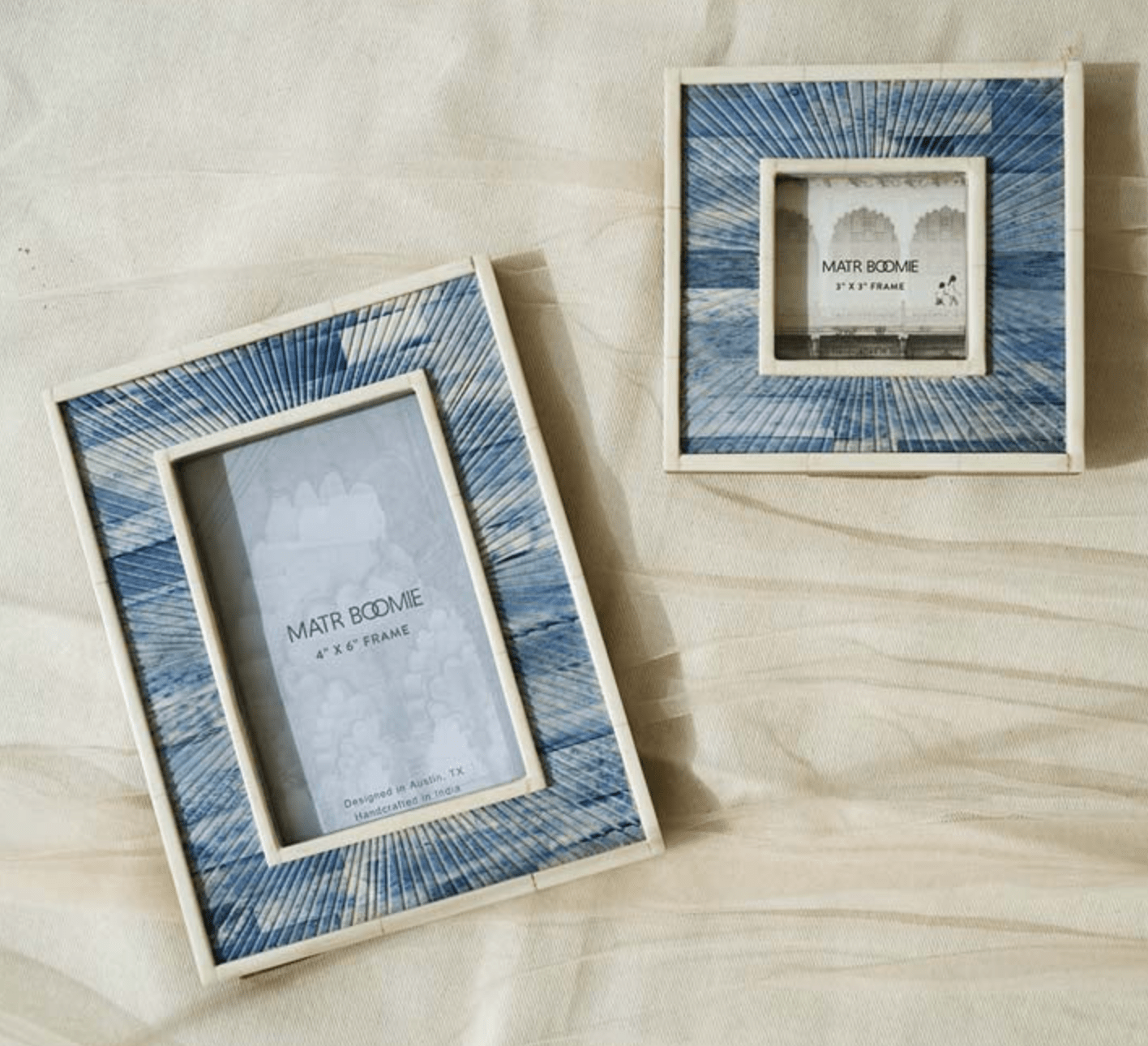 Neela 4x6 Picture Frame - Carved Bone - The Collective Park City