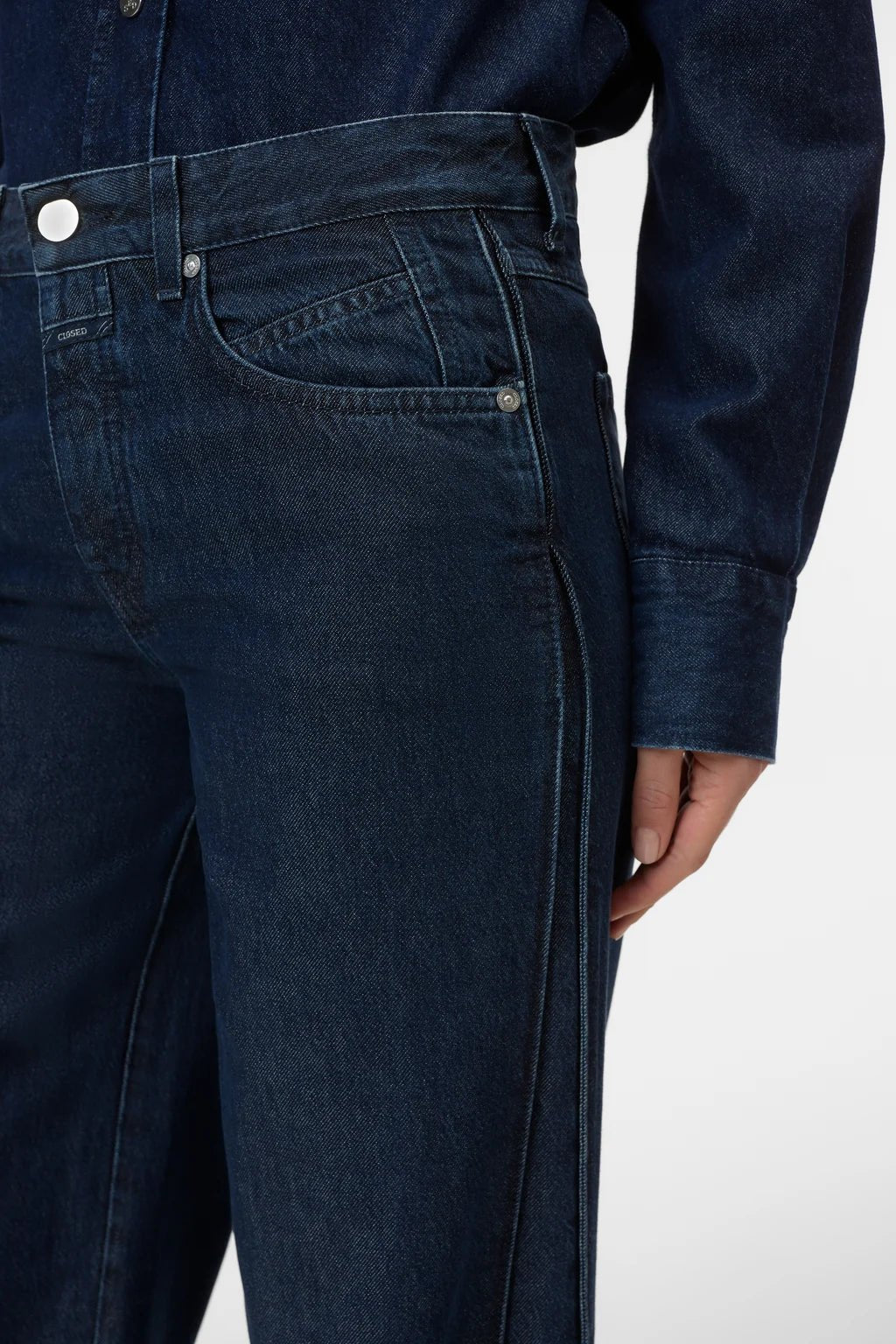 Nikka Wide Leg Jean - Dark Blue - The Collective Park City