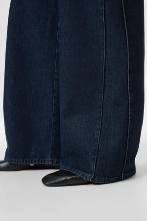 Nikka Wide Leg Jean - Dark Blue - The Collective Park City