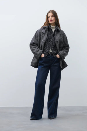 Nikka Wide Leg Jean - Dark Blue - The Collective Park City